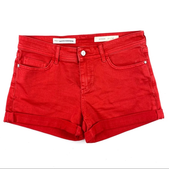 Anthropologie Pants - Anthropologie Pilcro Hyphen Red Jean Denim Shorts